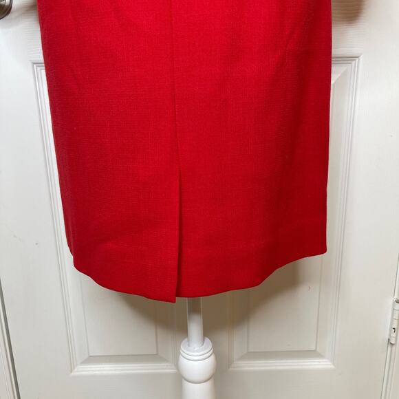 J Crew Collection Red Orange 100% Wool Dress size 4 Med - Picture 6 of 12